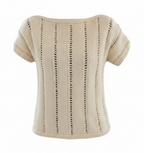 Womens Sweater Vest slash Neck Top Cap Sleeve Jumper Slipover 32"-46" Aran 10 ply Worsted Wool Knitting Pattern PDF download