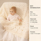 Vintage Granny Squares Crochet Baby Shawl Pattern (PDF Download) DK 8 Ply