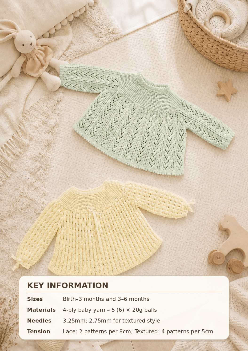 Vintage Baby Angel Coats 2 styles to knit- Knitting Pattern, 4ply (PDF Download)