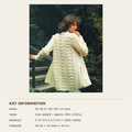 Aran Knitting Pattern for Woman's edge to edge jacket to fit loosely 32 to 40" bust (81 to 101 cms)