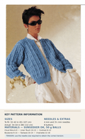 Ladies short Textured ribbed Jacket-Cardigan 32-42ins DK 8 Ply Light worsted
