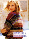 Classic Fair Isle Sweater Traditional Round Neck Drop Sleeve, Bust 76 – 81 (86 – 91: 96 – 101) cm ~ Aran Wool PDF Instant Download PDF