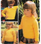 Baby Toddler Knit Sweater Pattern: DK 8ply (20-26" chest) (Instant Download)