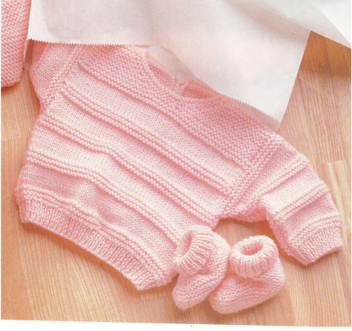 Popular Very Easy baby Jumper and Socks DK ( 8PLY ) Yarn Fits from 3 months up to 9 months