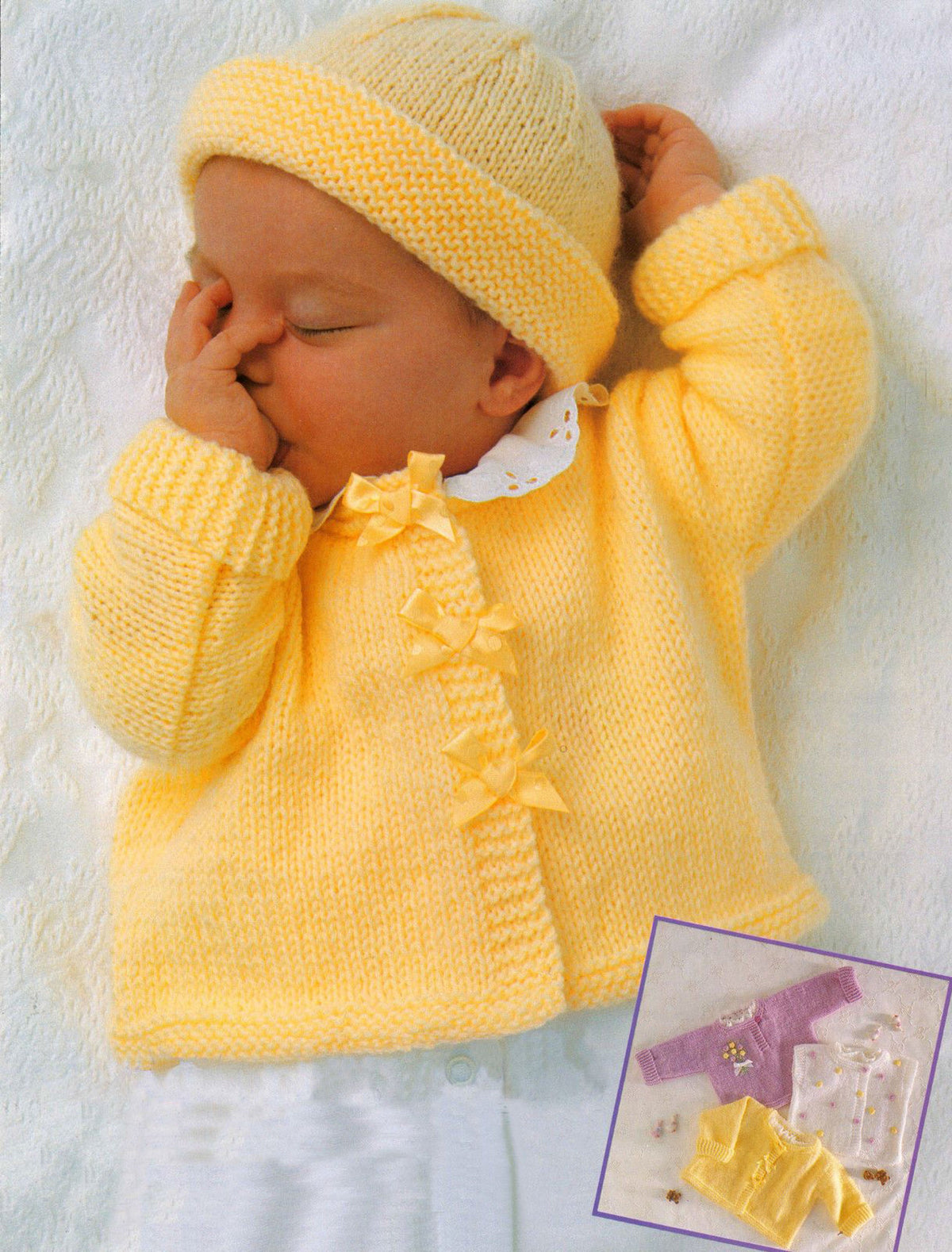 Easy Beginner Baby Jacket Sweater & Hat 45 - 56 cm  DK 8ply Light worsted Knitting Pattern PDF Instant download