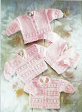Child's  Round-V neck cardigans - Plain- frilled, 4 styles - Knitting Pattern -DK-8ply(Light Worsted yarn) Instant Download-12 22" chest