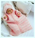 Lovely baby Hooded sleeping bag- Crochet pattern Only- Fits 0-3 months Crochet pattern Download PDF