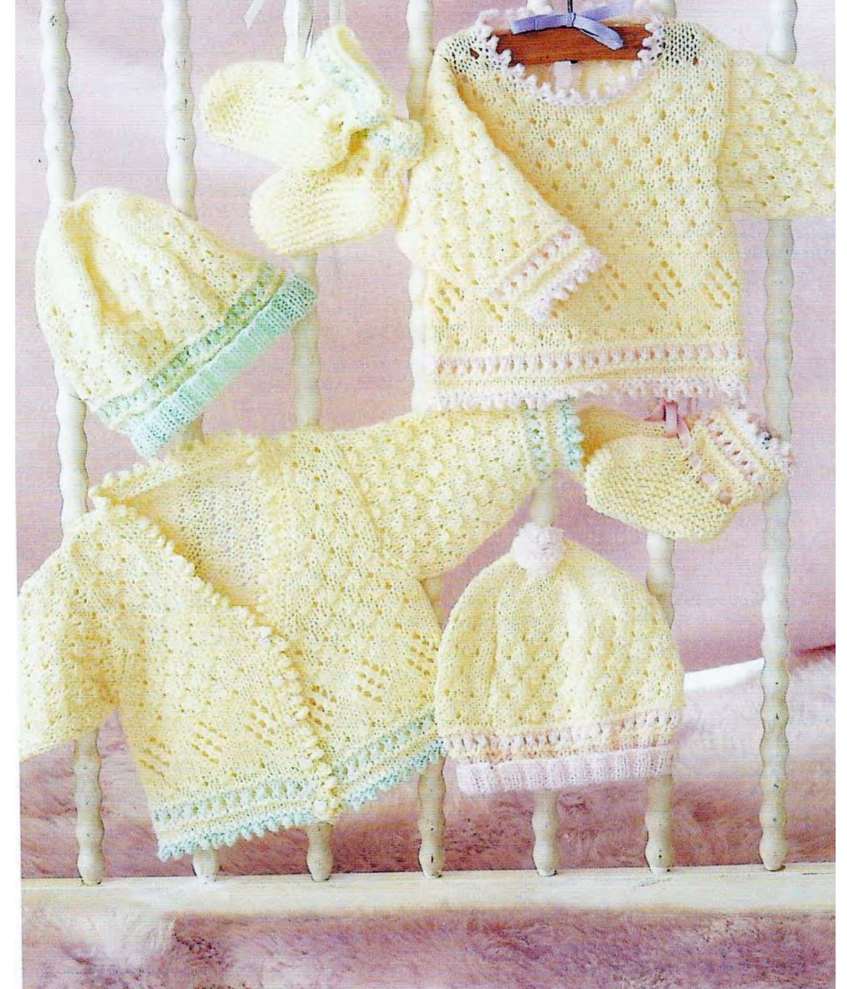Baby Girl-Boy sweater- Jumper Cardigan- Hats & boots in 4 ply wool- fits prem-6 mths Knitting pattern download PDF