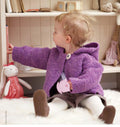 Baby Girl - Boy Pixie Hooded Jacket  easy Knit Jacket in Aran/10 Ply Yarn  fits 6-18 months- Download PDF Knitting Pattern