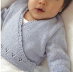 Baby Wrap over Cardigan Jacket Ballet Top Kimono ~ 0 - 6 months -4 Ply