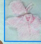 Baby Easy Loopy Cardigan-Hooded Jacket~ Cardigan with collar & Hat 2 styles to knit in DK 8Ply Light Worsted  Download PDF Knitting pattern