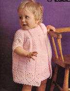 Girl's Baby Toddlers  Vintage Crochet Pattern for baby girl Coat and Dress- fits chest 18-20" Crochet Pattern PDF Instant Download