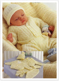 Baby Boy Girl Premature Cardigans- trousers-hat, mitts & Socks- 10" - 18" (premie -6 months) 4ply wool- Knitting Pattern Download PDF