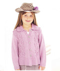 Babies Toddler DK Cardigan Bobble Moss stitch - collar- DK-  8 Ply light Worsted wool  -Knitting Pattern- PDF- Digital Download 16 - 26"