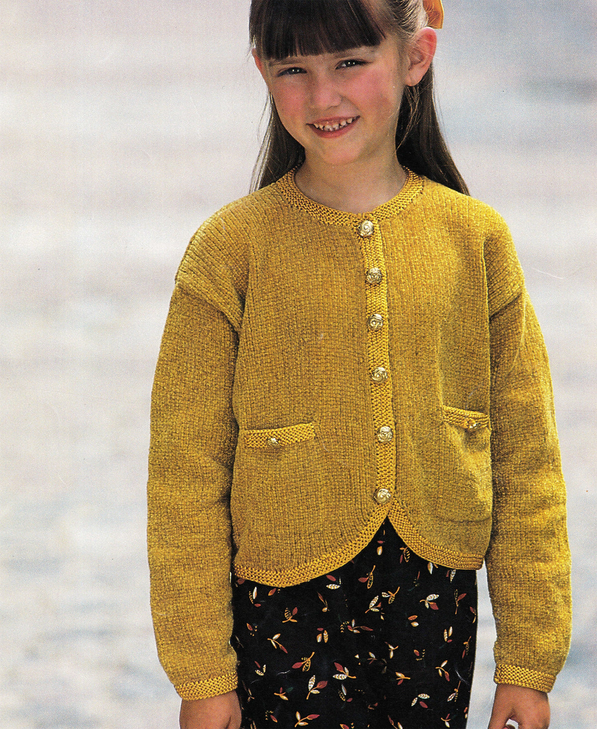 Girl's Bolero style Cardigan- drop sleeves, Pockets - DK- 8 PLY Light worsted Knitting Pattern -  Instant Download-22-30" chest