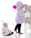 Baby Girls Swing Jacket Cardigan Coat Beret Hat Knitting Pattern Cupcake DK ( 8 ply light worsted ) 16 - 20 ins 0 - 12 mths Downloadable pdf