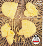 Crochet Baby Girl ~ Boys Hats- Bonnets ~ Helmets ~ Mitts & Bootees fits 3 ~ 6 Months - 4ply Fingering Crochet pattern Download PDF