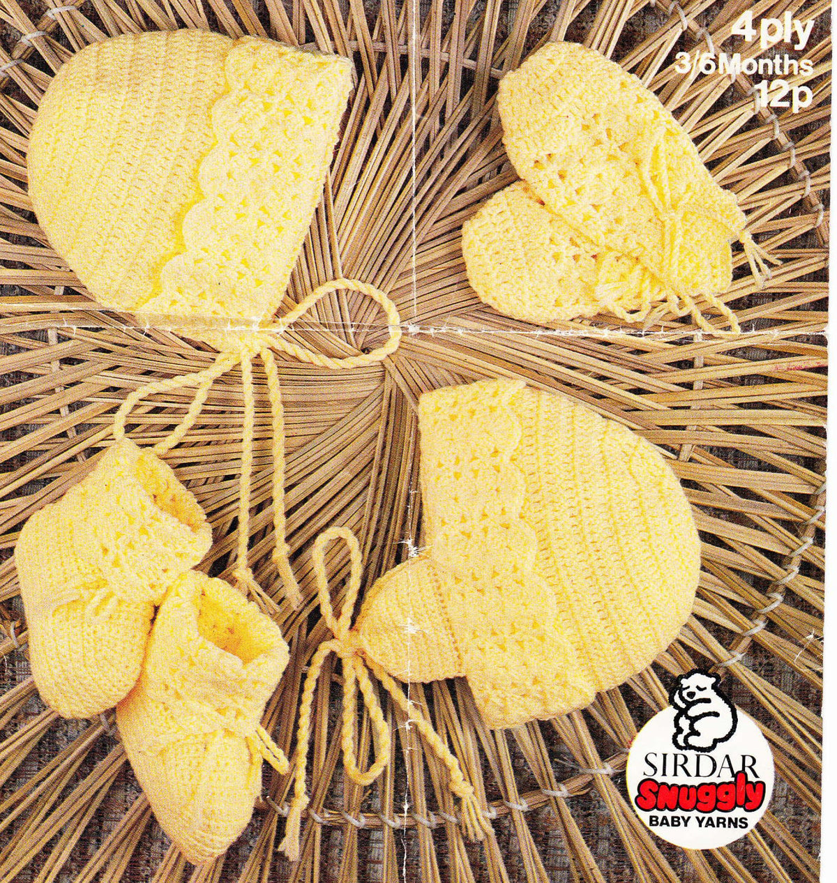Crochet Baby Girl ~ Boys Hats- Bonnets ~ Helmets ~ Mitts & Bootees fits 3 ~ 6 Months - 4ply Fingering Crochet pattern Download PDF
