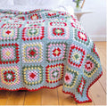 Granny Squares Crochet Blanket Afghan- DK- 8ply Light worsted wool- size 230 x 160 cm- Crochet Pattern Download PDF
