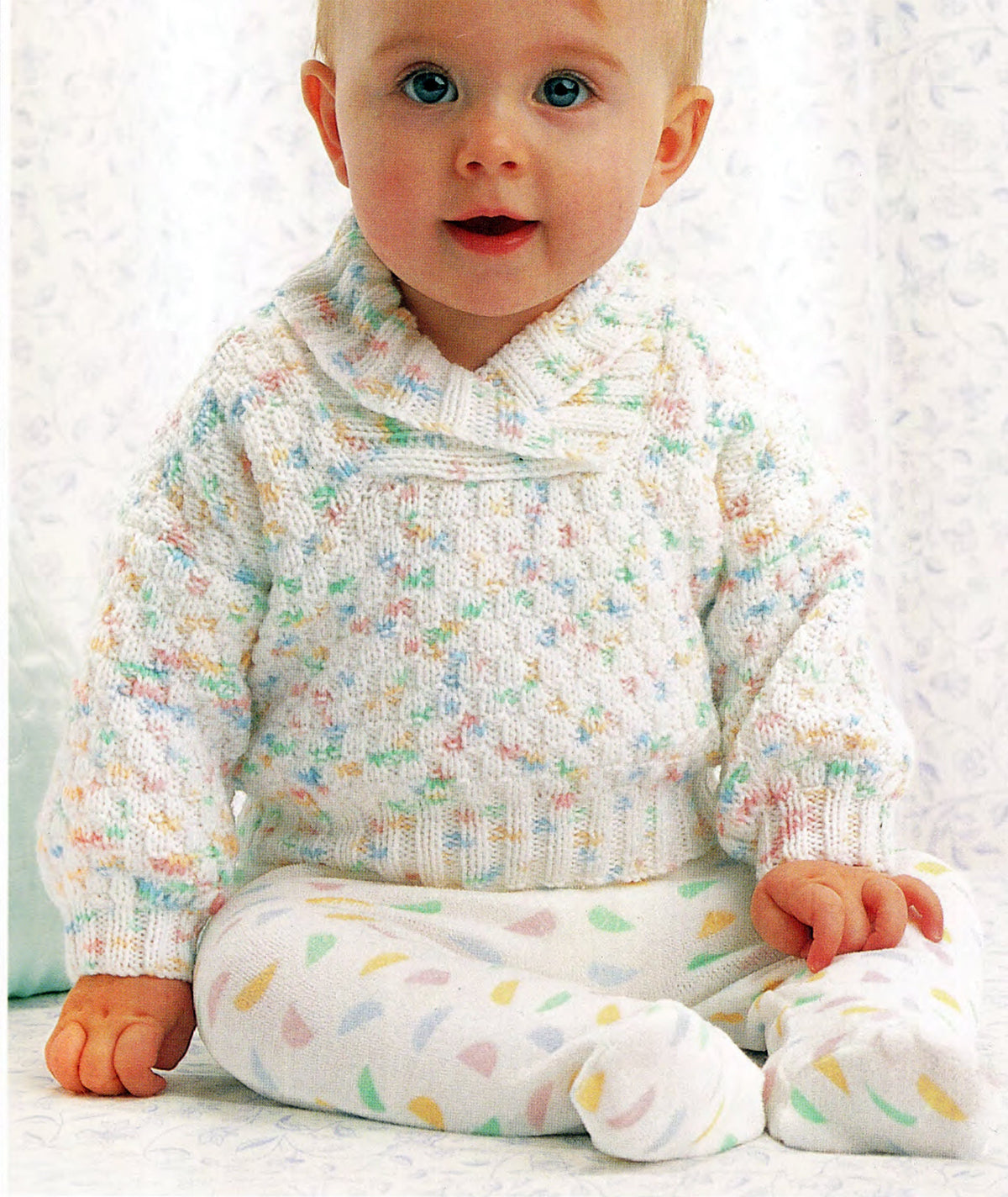 Baby Easy Jumper Basket Stitch shawl Neck drop sleeves Childrens Toddlers 16-20" ~ Fingering  Wool 4ply Knitting Pattern pdf Download