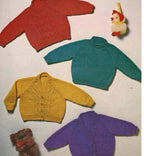 Baby easy cardigans & Jumpers Knitting pattern, plain knitting Textured V neck Round neck ,DK 8Ply wool- Light worsted Download PDF 16"- 20"