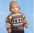Childs Norwegian -Jumper -Hat -  V neck sleeve less top Knitting Pattern,3-36 Mths ,Instant Download PDF- see images for further information