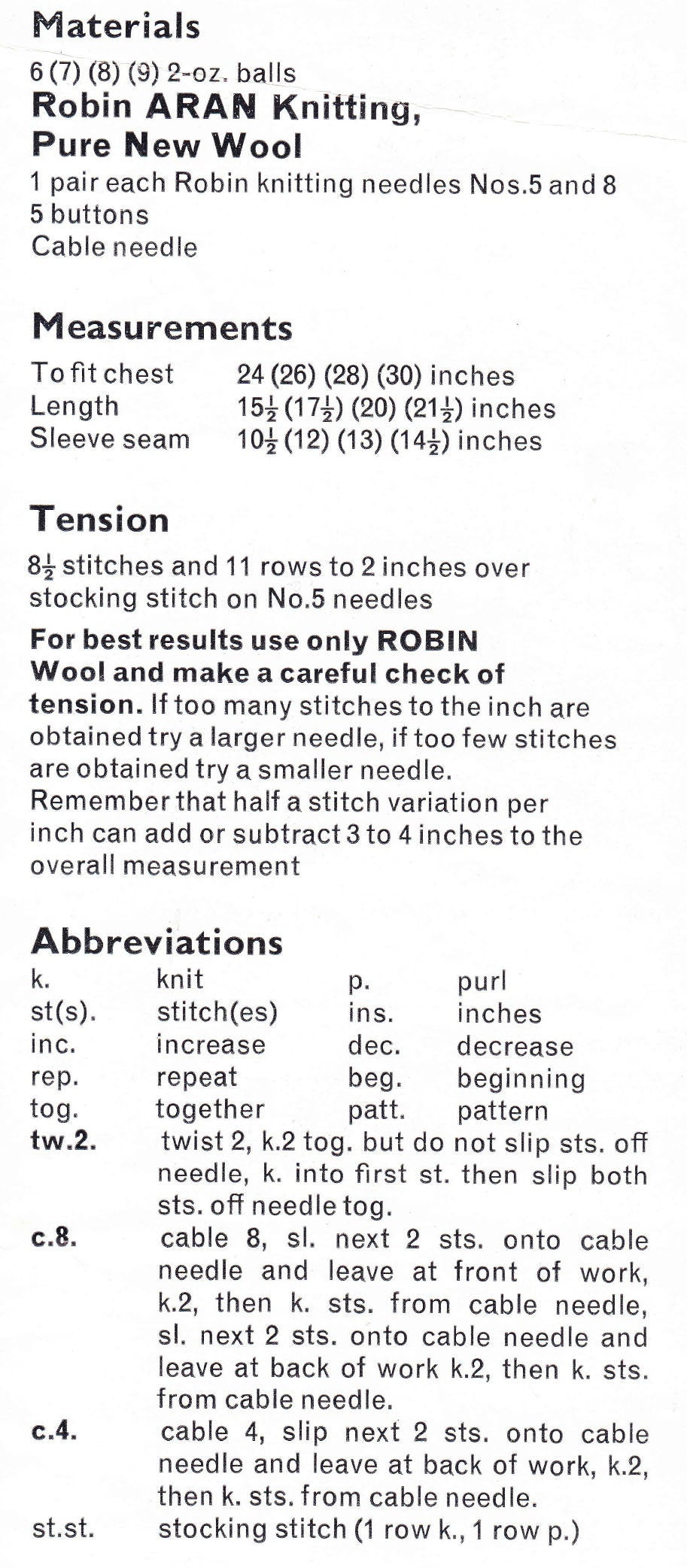 Boys Classic Aran V Neck Cardigan Raglan sleeves- Aran 10ply worsted yarn- chest 24 - 30" knitting pattern Download PDF