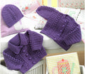 Girl's Baby Toddler Crochet Long Sleeved Cardigans & hat  12 - 22" 8Ply DK Light Worsted  yarn Crochet Pattern PDF Instant Download