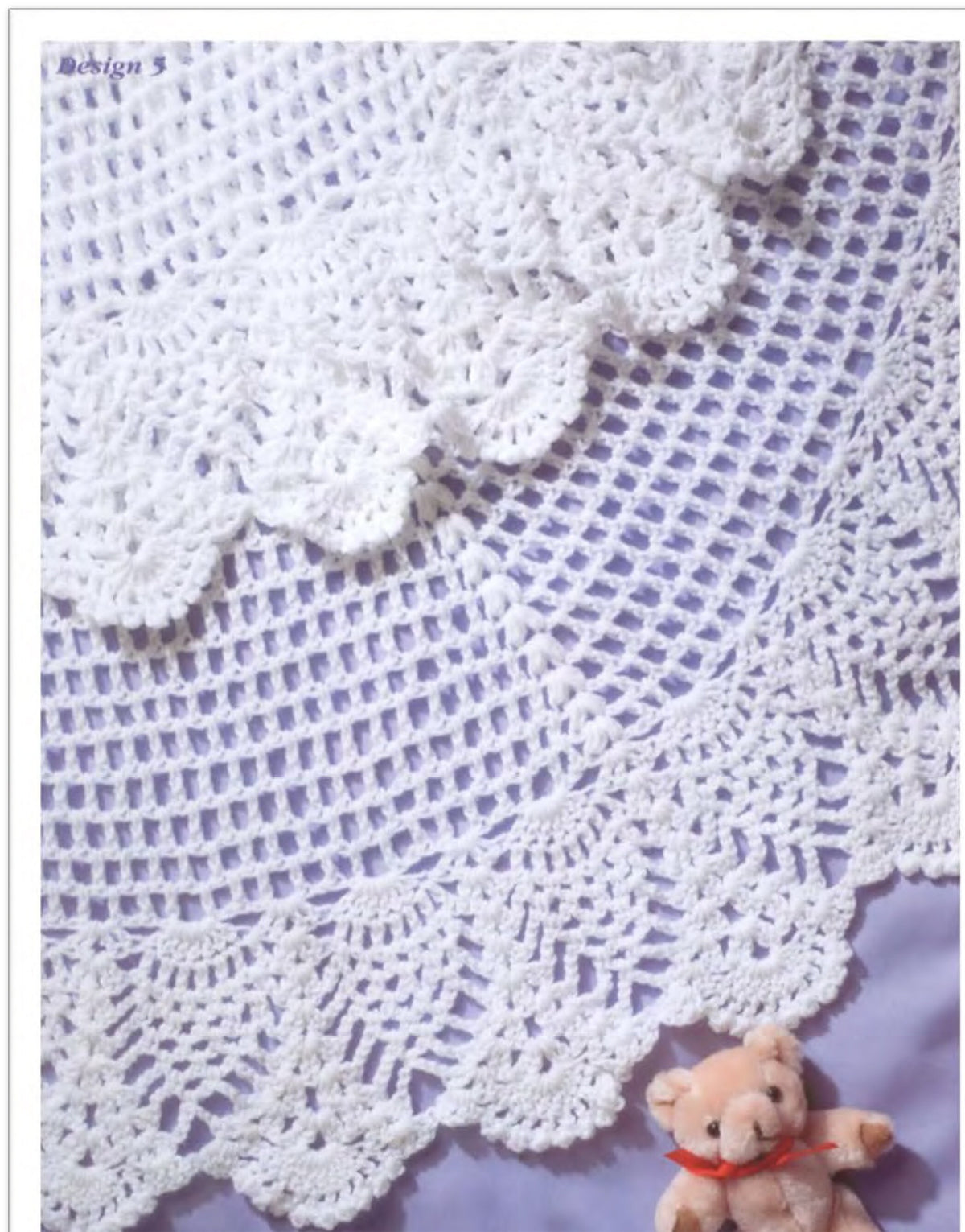 Circular Crochet baby shawl, vintage design,  Pineapple edge DK 8 Ply Light Worsted wool  Crochet pattern Download PDF
