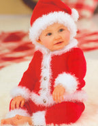 Baby Easy Christmas Cardigan- Hat  & Trousers to knit in DK 8Ply Light Worsted  Download PDF Knitting pattern 0-2 years or 16" - 22" chest