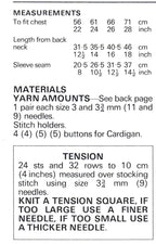 Childrens Raglan V & Round cardigans, Jumper stripe or Patterned DK wool 8 Ply Light worsted - 22" - 28"  knitting pattern download PDF