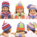 Girl's Beanie Hats & Fingerless gloves 3 Beanie hat and glove styles to knit in DK 8ply Light worsted wool knitting pattern download PDF