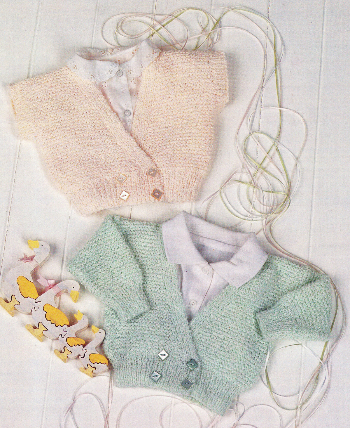 Baby Garter Stitch Cardigan & Waistcoat Knitting Pattern (PDF)