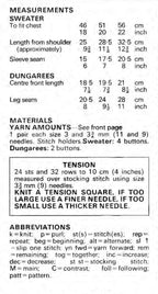 Baby Toddler Dungarees with pocket & stripe jumper shoulder fastening, DK 8 Ply Light worsted wool Knitting Pattern
