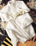 Raglan  Sleeve Baby Cardigans Plain  & Cable border  Boy Girl  20" - 22"  Fine 2 Ply wool needed  Knitting Pattern PDF Instant download