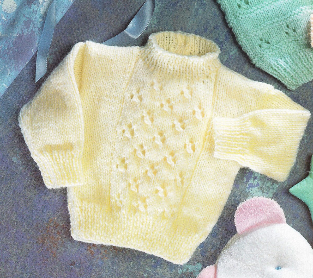 Baby Boy Girl  Easy eyelet Cardigan & Jumpers Premature 12" - 22" chest, 4 Ply Fingering wool- smaller baby  knitting Pattern Download PDF