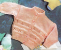 Baby Boy Girl  Easy eyelet Cardigan & Jumpers Premature 12" - 22" chest, 4 Ply Fingering wool- smaller baby  knitting Pattern Download PDF