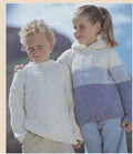 Chunky hooded sweater & Guernsey style round neck Sweater- Chunky Bulky 12ply wool- boys girls 22-32" knitting pattern download PDF