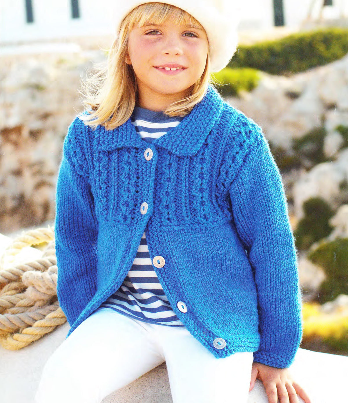 Childs Chunky Cable Cardigan with collar  Quick knit winter cardigan Chunky Bulky 12 ply wool  22-32" (2 - 13 yrs) Knitting pattern download