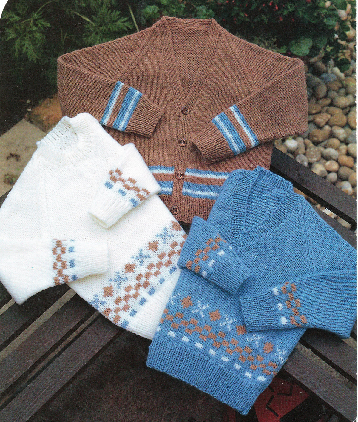 Childrens Raglan V & Round cardigans, Jumper stripe or Patterned DK wool 8 Ply Light worsted - 22" - 28"  knitting pattern download PDF