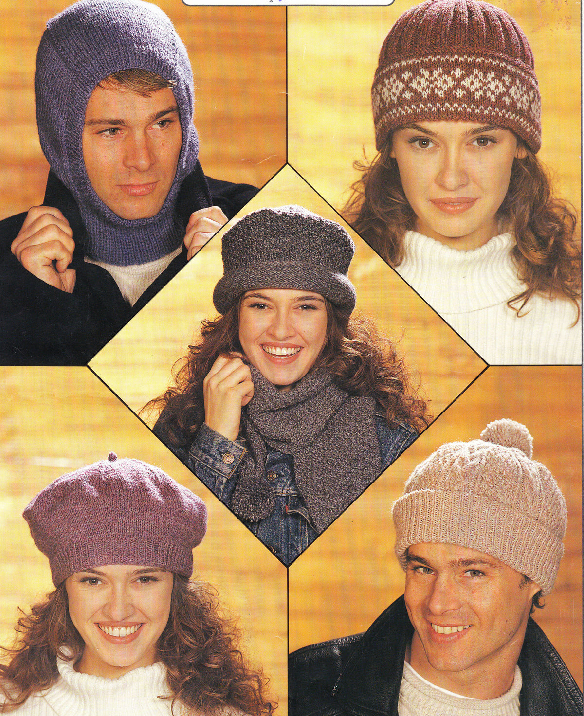 Mans Womans Balaclava Hats Beret  & Scarf winter Knitting pattern in DK 8ply Light worsted wool Download PDF Fair Isle Beret