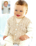 Baby Children's Cable Waistcoat Tank Top Slipover V neck 16"-26" chest DK 8 Ply  light worsted Knitting Pattern Download PDF