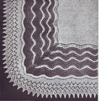 Square Vintage Baby Shetland Shawl - Blanket Traditional Baby New Baby Knitting Pattern-2ply wool PDF Instant download PDF