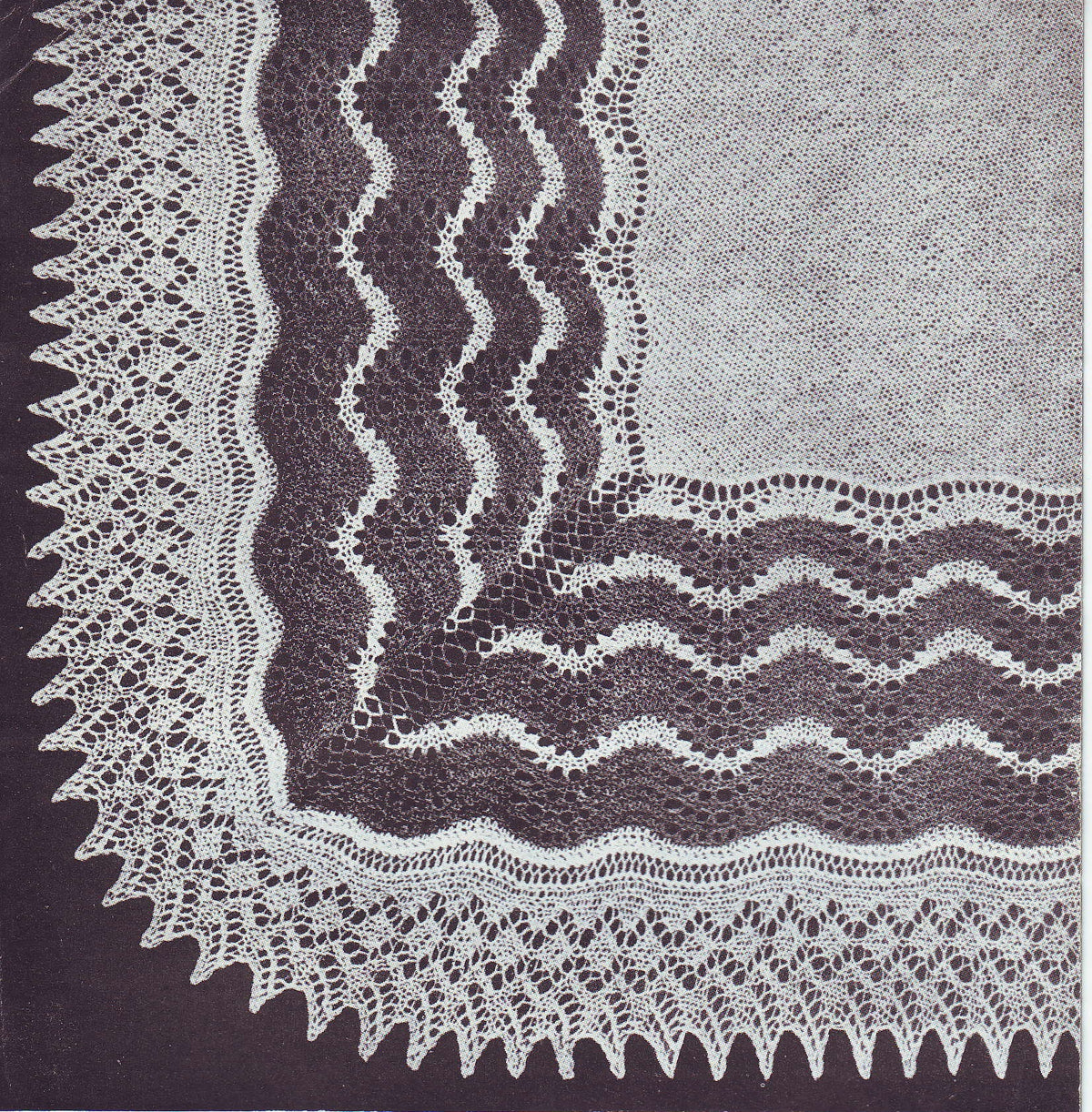 Square Vintage Baby Shetland Shawl - Blanket Traditional Baby New Baby Knitting Pattern-2ply wool PDF Instant download PDF
