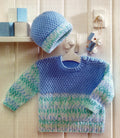 Baby Sweater Jumper Moss stitch & Stocking stitch~ side button neck easy knit 16"- 26"  DK 8 Ply Light Worsted Knitting Pattern PDF Download