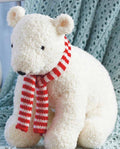 Christmas Polar Bear with scarf- Knitting pattern-26 cm when  Knitting pattern DK 8ply Light worsted Download PDF