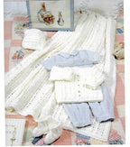 Baby Crochet Blanket Cardigan, cap & bootees in Sport weight yarn  Fits approx. 6 months Crochet Pattern PDF Instant Download