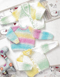 Baby Toddler Textured Raglan Cardigans & Sweater- Boys Girls DK 8 Ply Premature 12-20" DK 8 Ply Light Worsted PDF Download Knitting Pattern