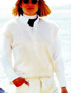 Womens Easy Beginner Round & V Neck Top Cap Sleeves Slipover Sweater Vest  30"-40" Aran 10 Ply Worsted Wool Knitting Pattern PDF download