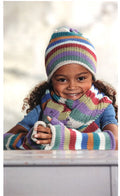 Childrens Knitted Scarf- Hat & Fingerless gloves in Aran 10 Ply worsted wool- fits 50-54 cm heads- gloves 25cm long-18 cm circ- Download PDF